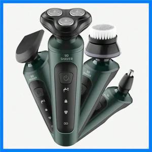 남성용 9D 전기 면도기 방수 전기 트리머 면도기 습식 건식 사용 충전식 배터리 로터리 면도기 기계 면도