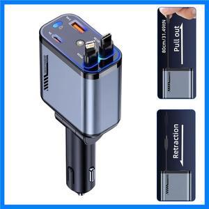 초고속 충전기 차량용 충전기 (케이블 포함) & C타입 USB-A 포트 & 스타 탑 프로젝션 (대부분의 전자기기