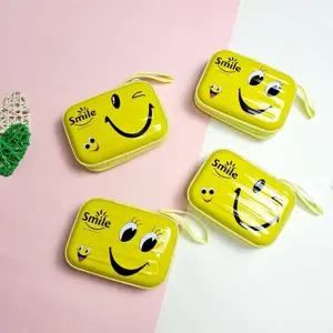 답례품 하드 동전 직사각 파우치 지갑 스마일 케이스