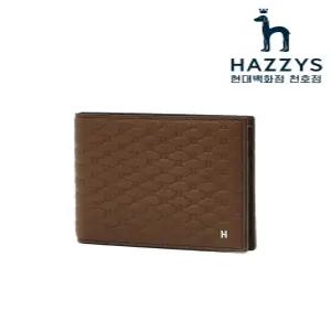헤지스ACC HJWA6E101W1 브라운 로고패턴 소가죽 반지갑22444242302088421