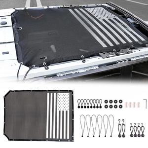 West-xingzhe 포드 브롱코용 햇빛 가리개 전체 바람 2024 커버, 차단, 2023 2022 깃발 브롱코 도어와 소음 비미니 길이 호환, 새로운 탑 UV 2025 4 메시 2021