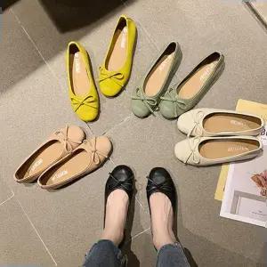 여성정장구두 여자 플랫슈즈 5컬러 리본 데일리 단화 신발 슈즈 1P