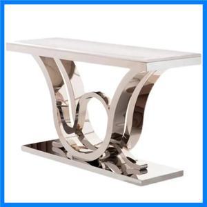 모던 대리석 실버 테이블 좁은 입구 테이블 가정 호텔 강화유리 콘솔 테이블