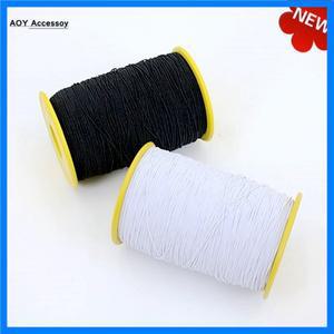 수제 DIY 공예품 보석 만들기를 위한 5mm 450 미터 탄성 구슬 코드 실 블랙 화이트 스트레치 로프 재료 액