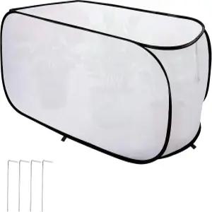 39인치 x 17인치 팝업 직사각형 서리 방지 식물 커버 겨울 정원 동결 보호 텐트 눈 실내 및 실외용 따뜻한