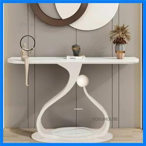 현대적인 미니멀리스트 슬레이트 콘솔 테이블 거실 가구 수납 선반 홈 라이트 럭셔리 벽면에 붙이는 입구