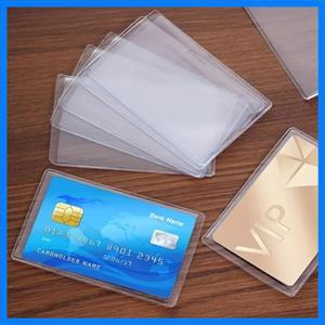12PCS PVC 방수 투명 카드 홀더 플라스틱 카드 id 홀더 케이스 신용 카드 카드 수호자 카드 소지자 가방을