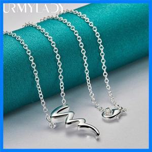 URMYLADY 여성용 925 스털링 실버 펜던트 목걸이 웨딩 약혼 패션 고급 주얼리 선물 독창성 고품질