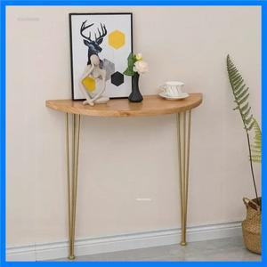 원목 반원형 벽 콘솔 테이블 현관 테이블 복도 거실 장식 소형 콘솔 테이블