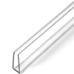 아웃워터 플라스틱 P2743 1/4인치 투명 부티레이트 U채널 U채널/C채널 48인치 길이(2팩)