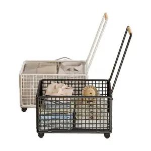 폴딩와이어바스켓 철제 대형 캠핑 보관함 물류 주방 폴딩바스켓 수납 다용