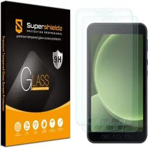 삼성 갤럭시 탭용 슈퍼쉴즈(2팩) 액티브 5(8인치) 강화 유리 스크린 프로텍터 스크래치 방지 기포 없음