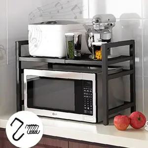 전자레인지 선반 높이조절 주방수납 밥솥거치대 정리대 스테인리스