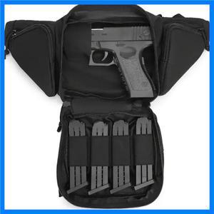1개 클래식 전술용 은닉 휴대용 패니 팩 - 내구성 있는 옥스포드 원단 총 홀스터 탄창 파우치 지퍼 잠금 사