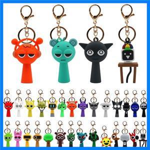 만화 Sprunki 키 체인 귀여운 Sprunki Oren Raddy 그레이 Brud Vineria 남성 여성 자동차 가방 펜던트 열쇠