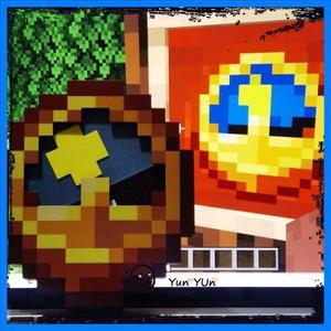 24시간 12시간 Mc Annoying Villagers 게임 주변기기 입상 시계 Sun - Moon Swingable Clock Steve