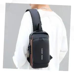 남성 슬링백 도난방지 잠금장치 USB충전 크로스백 여행용 바디백 캐주얼 원스트랩 가슴팩 데일리