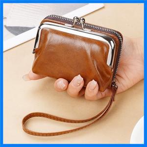 새로운 여성 지갑 손목 스트랩 짧은 복고풍 스타일 동전 변경 저장 가방 여자 휴대용 미니 카드 홀더 지퍼