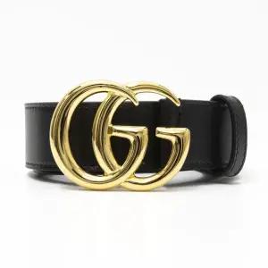 24FW  3CM GG 마몬트 금장 블랙 벨트 414516 0YA0G 1000