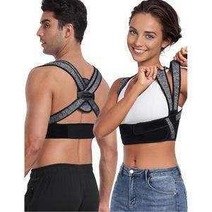 여성 남성용 엔트라 자세 교정기, BI-스트랩 백 스트레이트너 - 대나무 섬유 등 보조 교정기 즉각적인 상허리