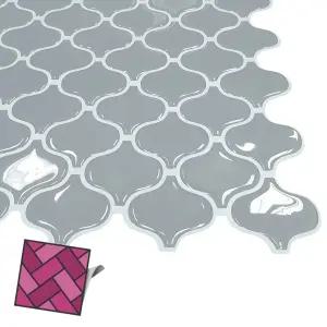 월타일스티커 509 회색 다마스크 DIY 스티커타일