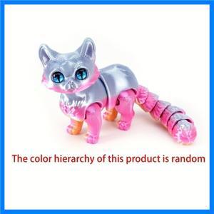 12/16cm 3D 프린팅 관절형 귀여운 고양이 피규어 미니어처 거실 장식 자동차 데스크탑 홈 장식 액세서리 어