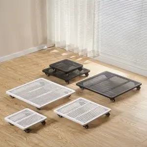 정사각형 철제 브라켓 트레이 이동식 베이스 화분 받침대