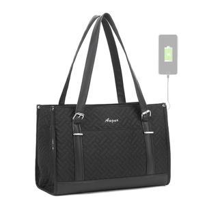 [미국배송] 여성용 여행용 토트 지갑 - USB 포트가 있는 대형 노트북 가방 가벼운 업무 및 비즈니스 여행 15.6인치 컴퓨터 핸드백