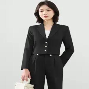 여성 정장 코트 쇼트 가을 오피스룩 캐주얼 세트 D08Z3E 핫픽1