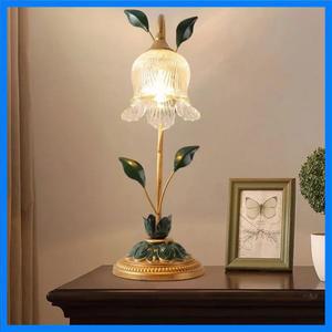 BUNNY 현대 테이블 램프 프랑스 목가적 인 LED 크리 에이 티브 꽃 거실 침실 및 연구 홈 인테리어 책상 램