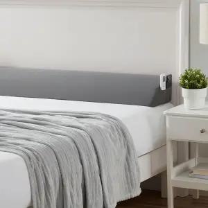 헤드보드용 하스 앤 하버 침대 웨지 베개 사이드 포켓이 있는 간격 필러 킹 사이즈 수면용 헤드보드 간격용