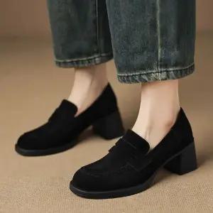 셉띠엠브레 여성하이힐 기모 로퍼 통굽 스몰힐 UNO4