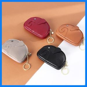 만화 코끼리 머리 여성 남성 동전 지갑 작은 가방 지갑 잔돈 지갑 지퍼 머니백 어린이 미니 지갑 가죽 키