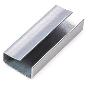 1/2인치 스트랩 너비 폴리프로필렌 PP 스트랩용 1.25인치 길이의 IDL 패키징 오픈 스냅온 씰 200팩 - 우수한 고정력을 갖춘 강력한 금속 클립