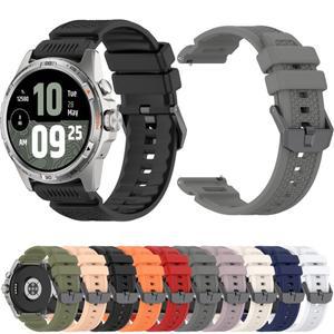 [호환품]Ticwatch Atlas Band 용 24mm 실리콘 스트랩 Smart 호환Watch 교체 손목 팔찌 시계 밴드 액세서리