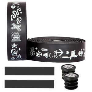 뛰어난 라이딩 충격 흡수 방지 핸들바 스트랩 2롤 흰색 적합한 FOXIMENG 자전거 테이프 로드 바이크 형광 해골