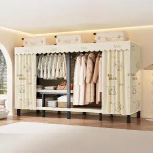 오픈형 간이 옷장 자취방 조립식 원룸 간편 장롱 접이식 선반형