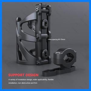 LED 조명이 있는 ATV 더트 바이크 물병 마운트 조절 가능한 컵 스탠드 자전거 핸들 바 음료 컵 거치대 오토