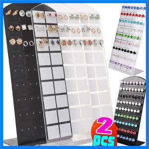 빈티지 휴대용 귀걸이 이어 스터드 거치대 플라스틱 쥬얼리 디스플레이 홀더 귀걸이 쇼케이스 정리함 스탠