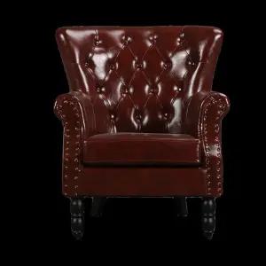 엔틱쇼파 윙체어 가죽 거실 클래식 빈티지 의자 소파 1인용 인테리어 앤틱
