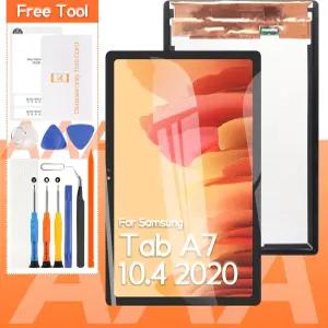 삼성 갤럭시 탭 A7 10.4 SM-T500 SM-T505 LCD 디스플레이 터치스크린 디지타이저 풀 어셈블리 도구(블랙)용