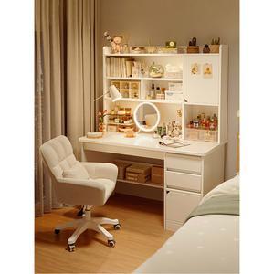 틈새 화장대 LED 자취 책상겸화장대 60CM 주니어화장대 우드 화이트 우선