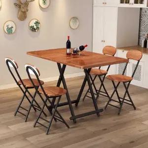 접이식 식탁 의자 접이식의자 원목 모던 소형 세트