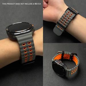 [호환품]삼성 호환 갤럭시 호환 시계  47mm 액세서리 용 스트랩 마린 스포츠 실리콘 팔찌 correa Galaxy Wa