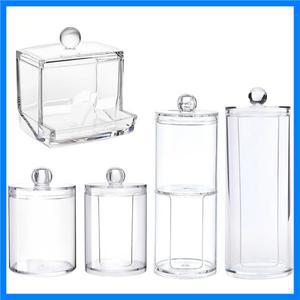 투명 목화 면봉 보관 상자 메이크업 주최자 아크릴 보관 상자 면봉 화장품 상자 욕실 침실 보관