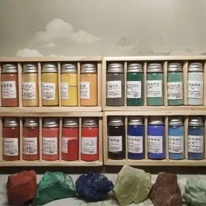 석채 물감 동양화 화 단일 세트 민화 안료