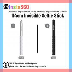 인스타360 호환 114cm 티 안나는 셀카 스틱 경량 알루미늄 폴 블랙 화이트 360 X5 X4 X3 GO   액세서리