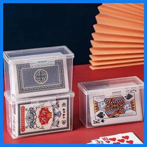 1/2pcs 투명 게임 카드 보관 상자 플라스틱 카드 컨테이너 휴대용 명함 보관 케이스