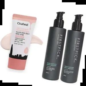 메이크업베이스 끈적임없는 라이트 톤업 선크림 시카 남성 스킨 로션