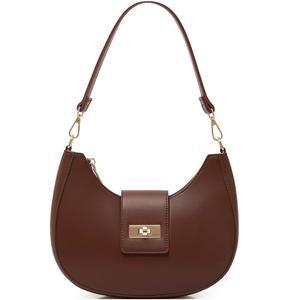 [포르르] 니우에이미 저우 크레센트 여성용 레트로 가죽 크로스바디 백 토트 핸드백 언더암 지갑